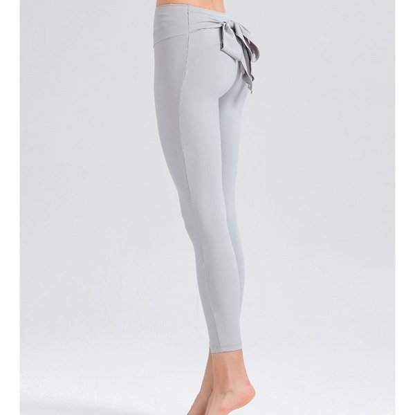 Bowknot is high waist and buttock fitness yoga pants